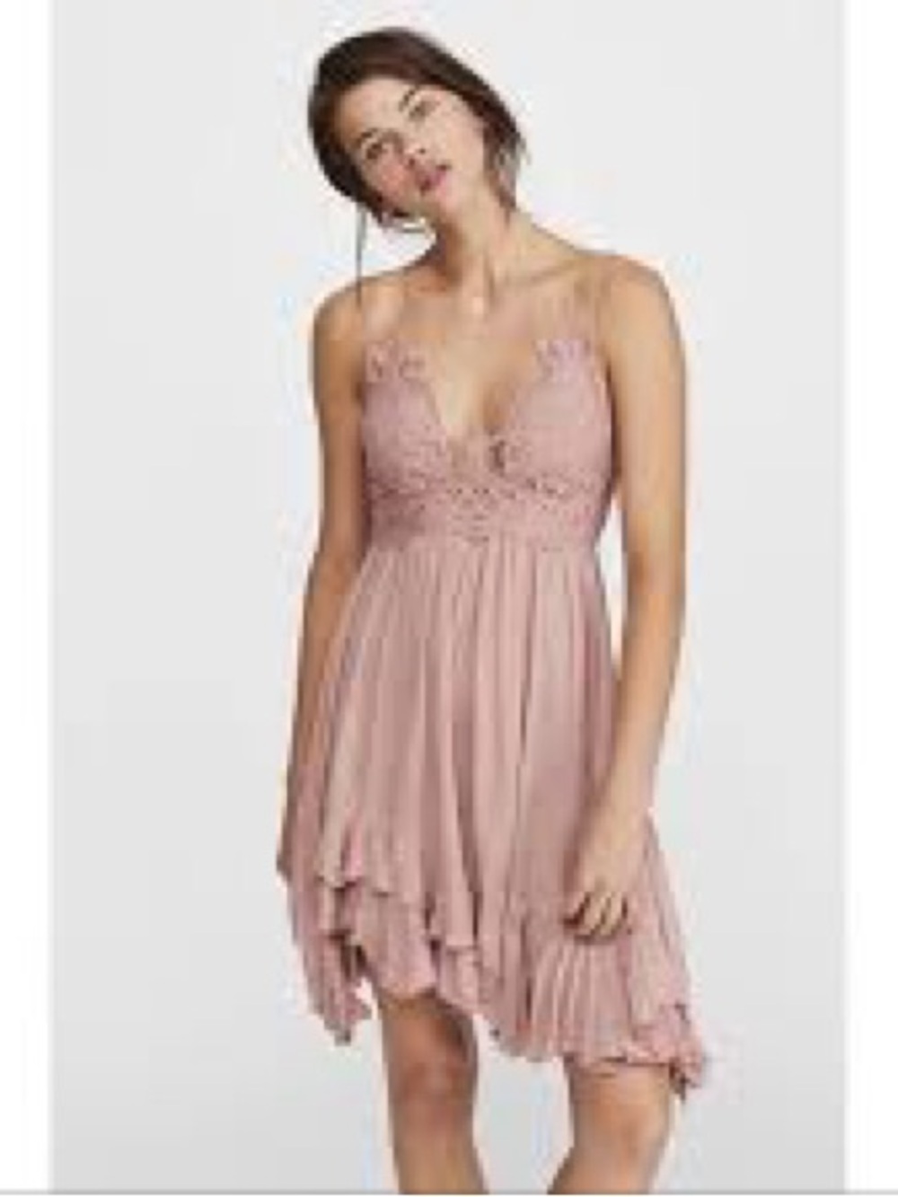 FREE PEOPLE, the Adella slip lace dress!